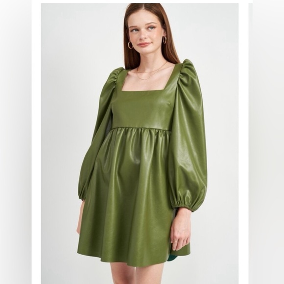 “Leather” Baby Doll Dress - Picture 7 of 7